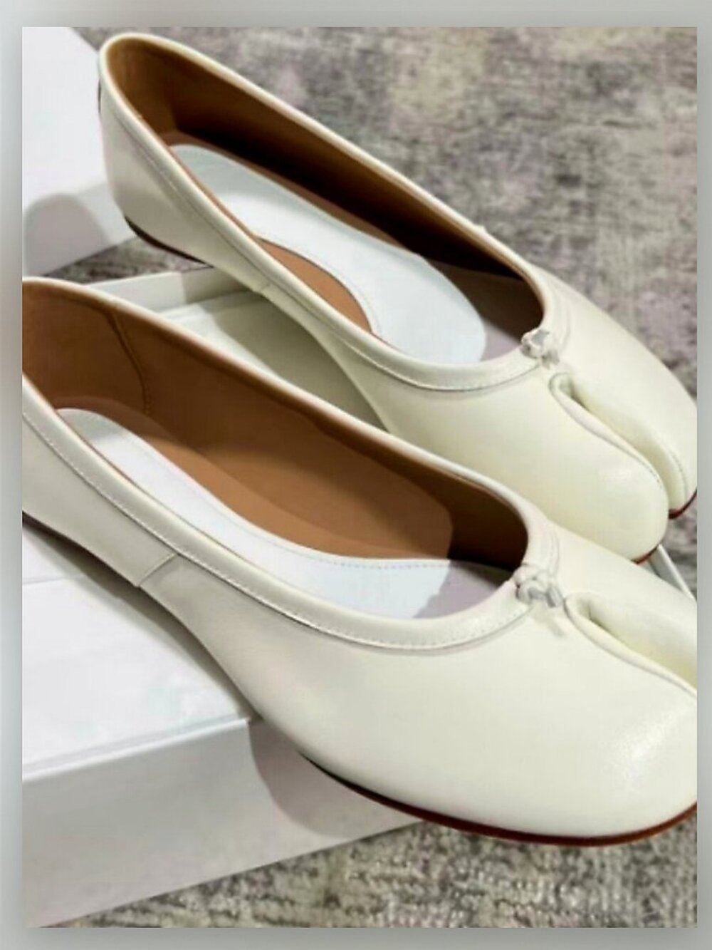 Maison Margiela Off-White Tabi Ballet Shoes